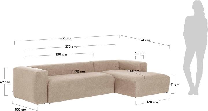 Image du produit Kave Home Blok (5 places, Canapé d'angle, Grand canapé)
