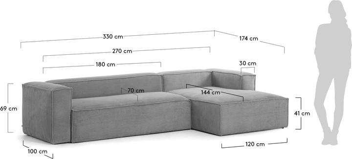 Image du produit Kave Home Blok (5 places, Grand canapé, Canapé d'angle)