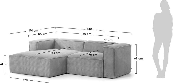 Image du produit Kave Home Blok (3 places, Canapé d'angle)