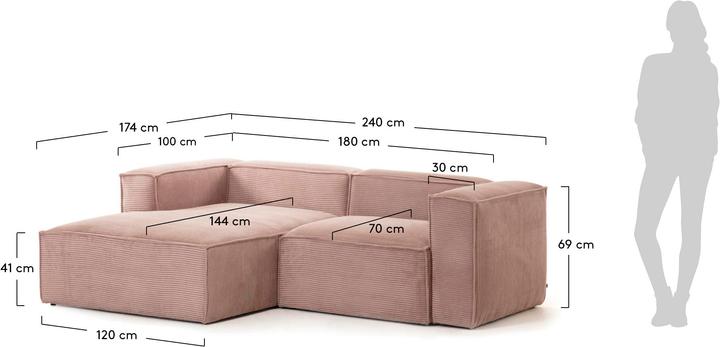 Immagine prodotto Kave Home Blok (Divano ad angolo, 3 posti)