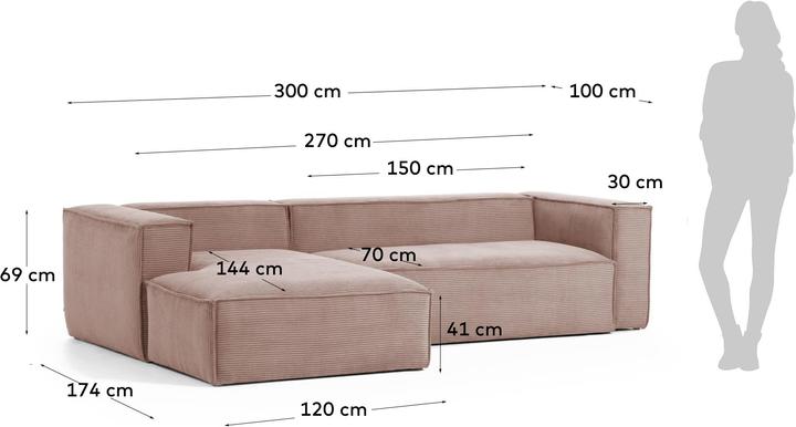 Image du produit Kave Home Blok (4 places, Canapé d'angle)