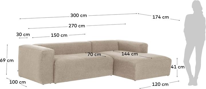 Produktbild Kave Home Blok (Ecksofa, 4-Sitzer)
