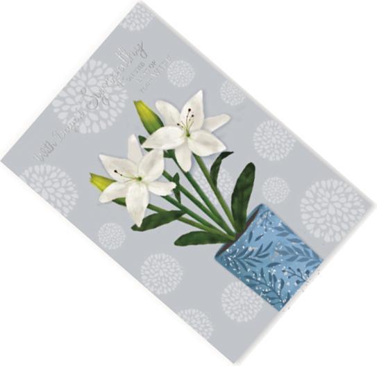 Produktbild Simon Elvin Blumentopf Karton Loss Of Wife Beileid 6erPack Karton (6 Stk.)
