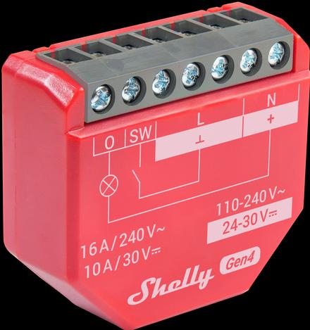 Produktbild Shelly 1PM Gen4 4-pack (Schaltaktor)