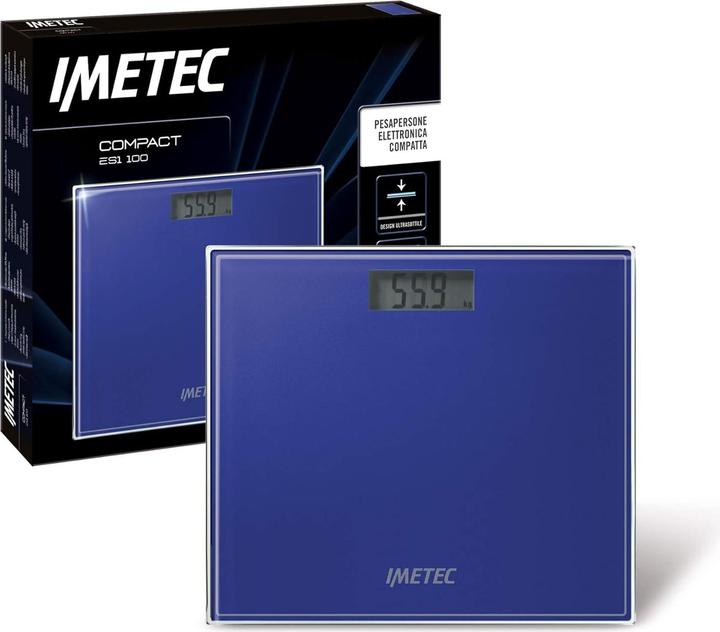 Immagine prodotto Imetec ES1 100 Rettangolo Blu Bilancia pesapersone elettronica (150 kg)