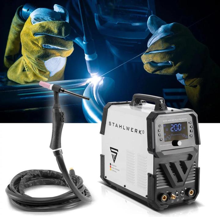 Image du produit Stahlwerk Poste à souder sous protection gazeuse AC/DC TIG 200 Puls Pro Digital équipement complet