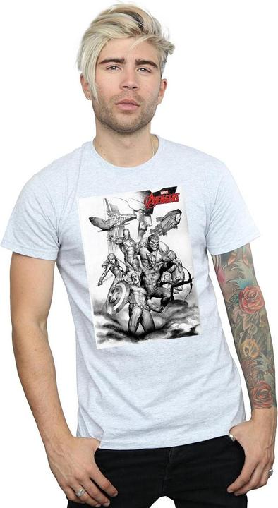 Image du produit Mens Avengers Assemble Team Sketch T-Shirt (XL)