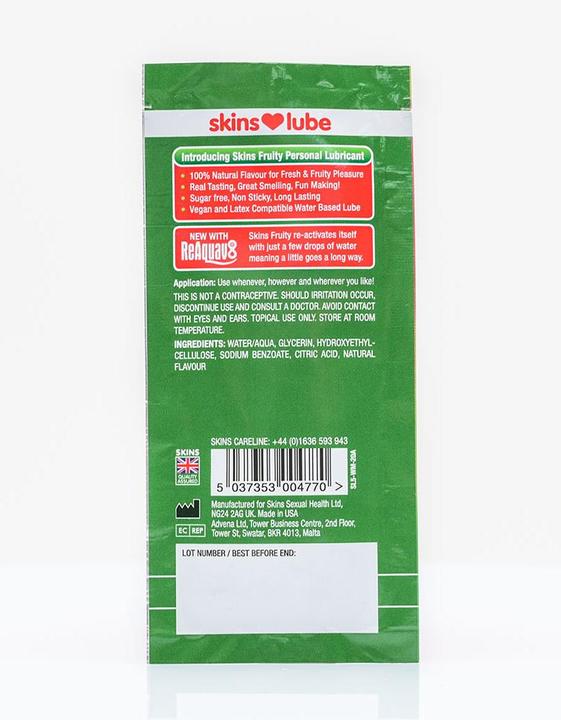 Energy Label Skins Watermelon Water Based Lubricant - 5ml Foil (5 ml)