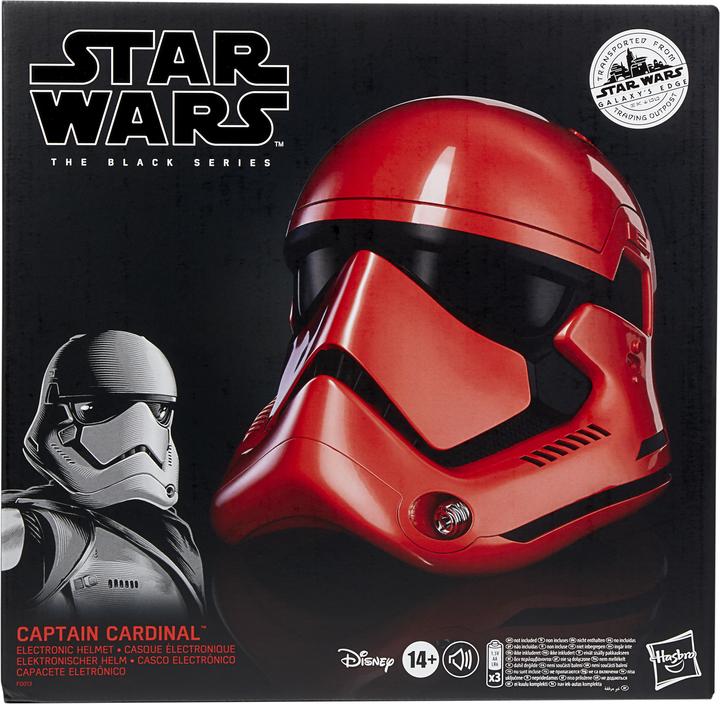 Actual product image Hasbro Star Wars The Black Series Galaxy's Edge Captain Cardinal electronic role-playing helmet