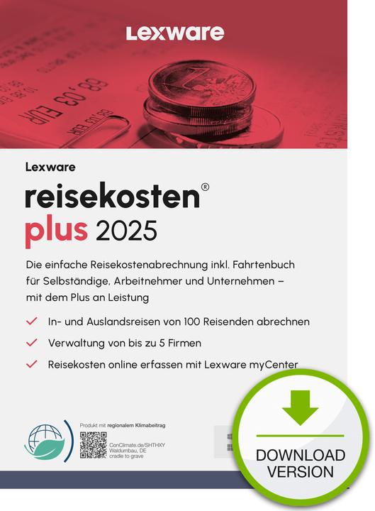 Actual product image Lexware ESD / reisekosten plus 2025 / On (1 User, 12 months)