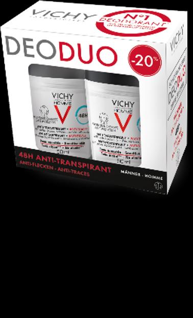 Vichy Homme Deo Anti-Flecken 48h Duo -20% Roll on (Roll-on, 50 ml)