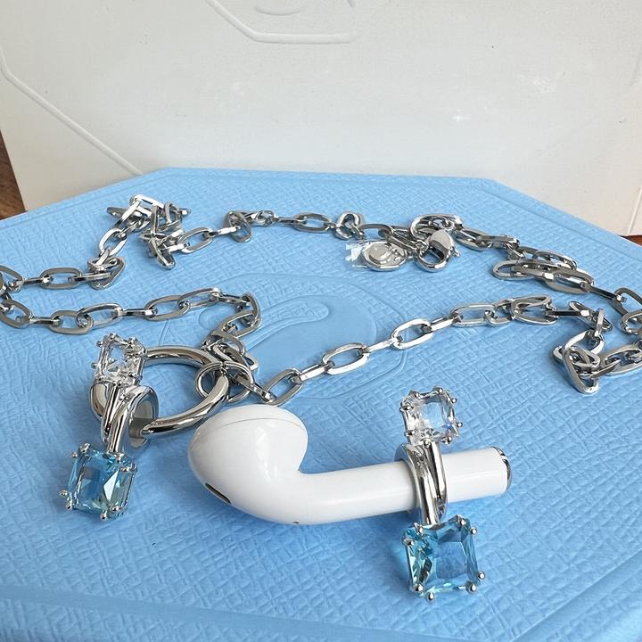 Produktbild Swarovski Schmuck für Ohrhörer blau 5619485 (Metall rhodiniert)