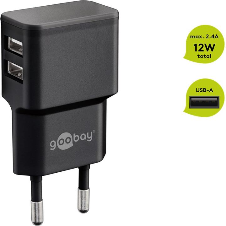 Image du produit Goobay Double chargeur USB A (12 W)