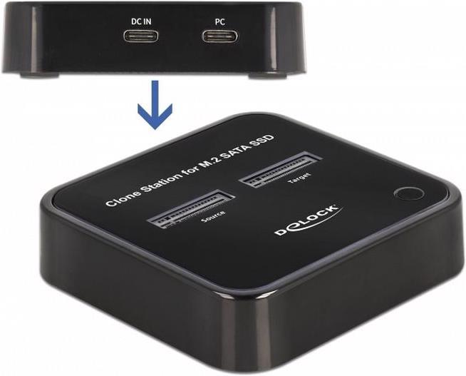 Produktbild Delock Docking- und Klonstation USB-C - 2x M.2 SATA