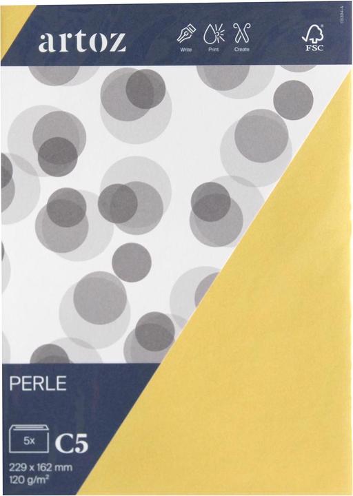 Produktbild Artoz Couvert Perle C5, 5 Stück, Gold (C5, 5 x)
