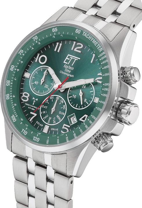 Actual product image ETT EGS-11611-82MS (Digital watch, Analogue wristwatch, Radio-controlled clock, Chronograph, 43 mm)
