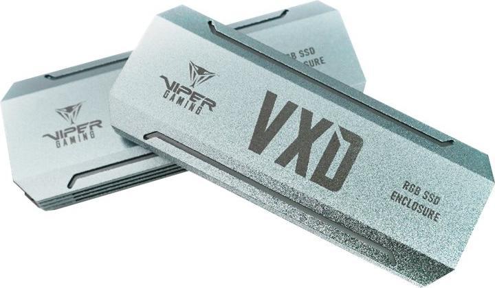 Actual product image Patriot ext storage enclosure for NVMe SSD USB 3.2 RGB (M.2 2242, M.2 2230, M.2 2280, M.2 2260)