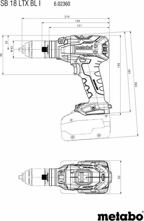 Produktbild Metabo SB 18 LTX BL I (Akkubetrieb)