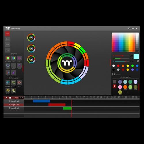 Produktbild Thermaltake Riing Quad 12 RGB PWM Single Pack (no controller) (120 mm, 1 x)