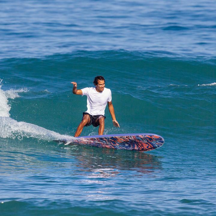 Actual product image Olaian Surfboard foam 7'8' - 500 blue (7'8")