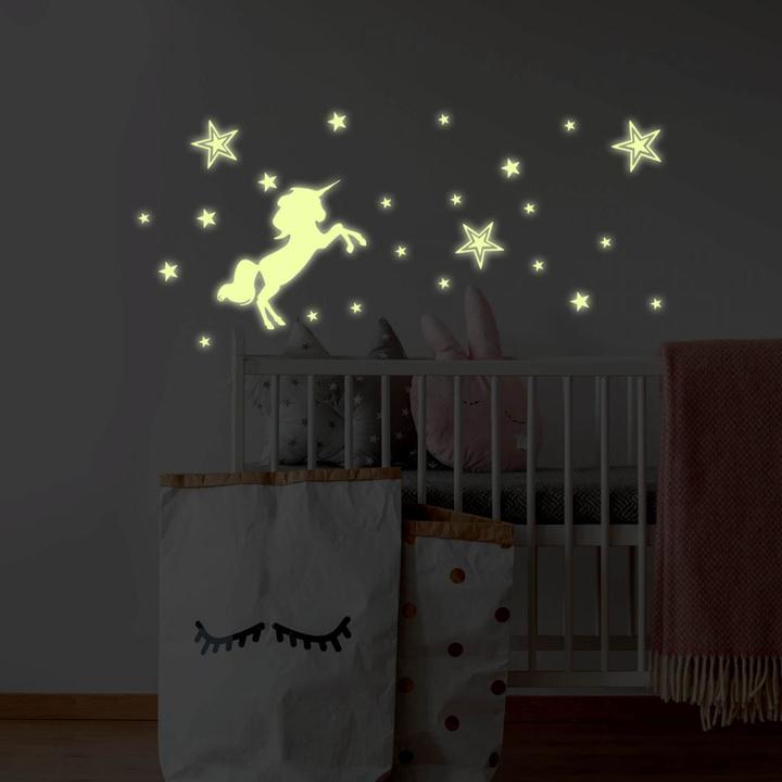 Actual product image Trenddeko Luminous sticker unicorn (21 x 21 cm)