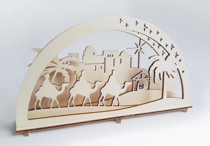 Produktbild Trenddeko Weihnachtskrippe Heilige drei Könige (30 x 16 cm)