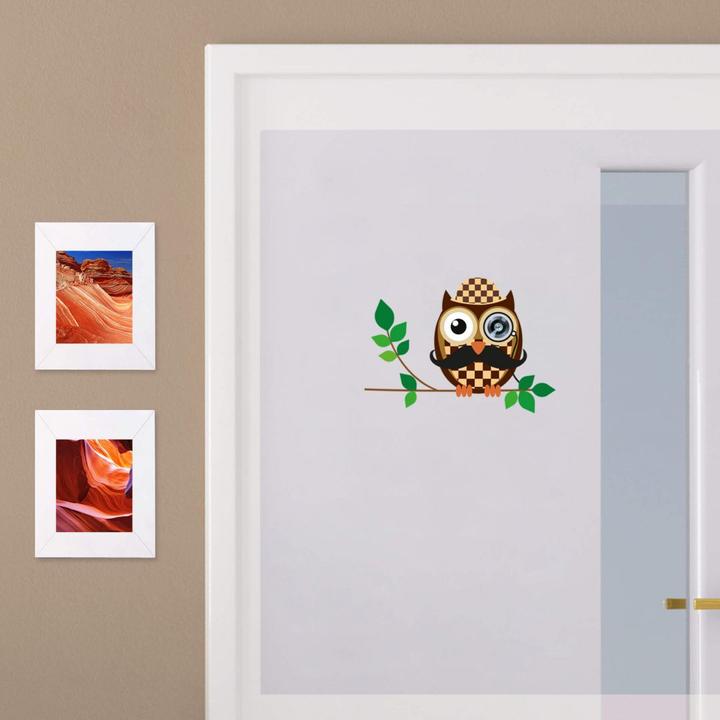 Actual product image Trenddeko Door peephole decoration - Sherlock owl (24 x 17 cm)