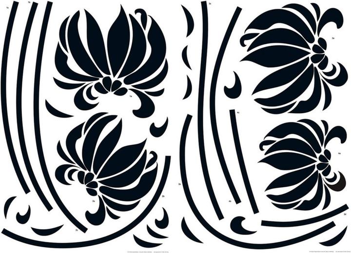 Image du produit Wizard + Genius Fleurs Noir (110 x 110 cm)
