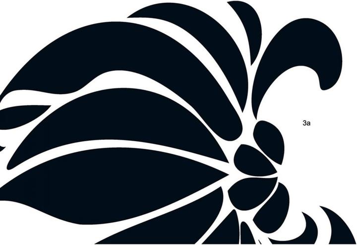 Wizard + Genius Blumen Schwarz (110 x 110 cm)
