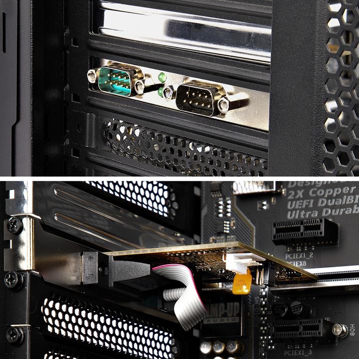 Immagine prodotto StarTech Scheda di interfaccia seriale PCI Express a 2 porte COM Scheda seriale da PCIe a RS232 K
