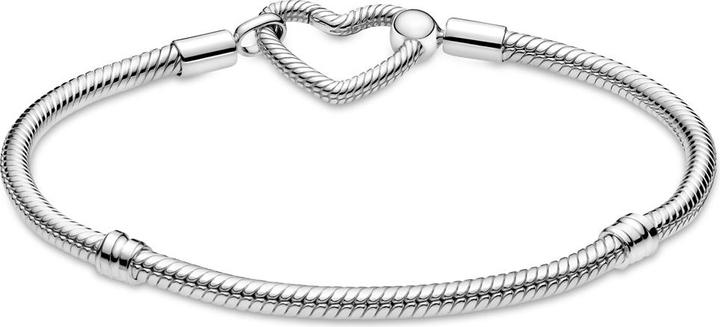 Produktbild Pandora Armband Moments Snake Chain Herz Verschluss (17 cm, Sterling Silber 925)