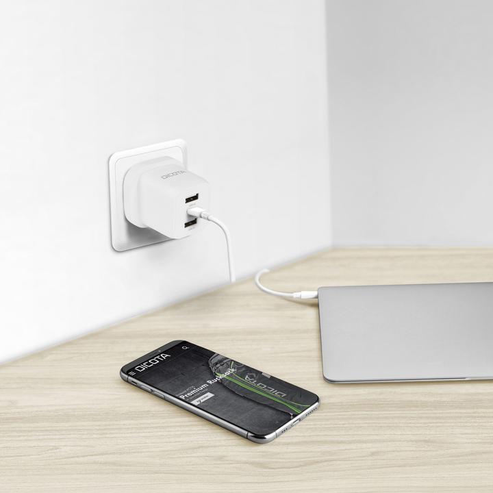 Immagine prodotto Dicota Caricatore da parete GaN a 3 porte (32W) bianco UK (32 W)