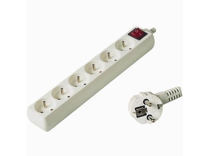 Actual product image PremiumCord PP6K-10 power extension 6 AC outlet(s) White (6 x, CEE 7/5, 10 m)