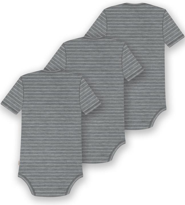 Actual product image Normani Set of 3 baby merino bodysuit short sleeves "Tauranga" - 9291 (68)
