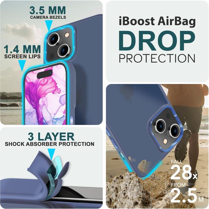 Immagine prodotto Nalia Manica ibrida opaca trasparente smerigliata (Apple iPhone 15 Plus)