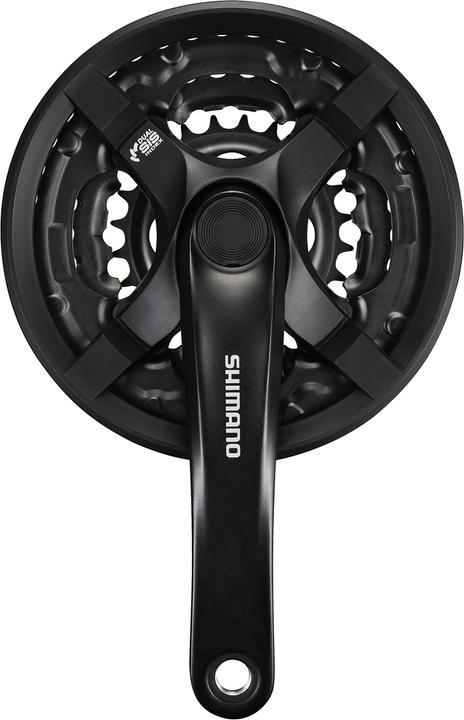 Produktbild Shimano FC-TY501 Kurbelgarnitur 6/7/8-fach 42-34-24 Z. mit Kettenschutzring (175 mm)