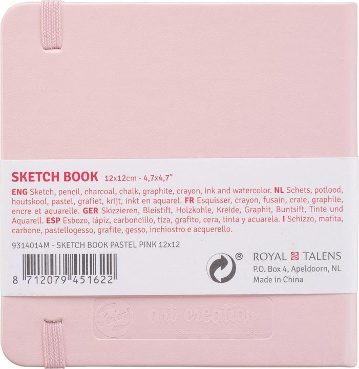 Actual product image Talens Coloring book 12 x 12 cm pastel pink (12 x 12 cm, Hardcover)