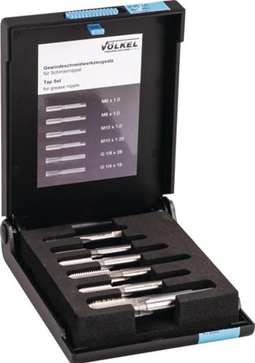 Produktbild Völkel Gewindeschneidzeugsatz M6-M10 / G1/4-G1/8 ″ HSS-G 6-teilig