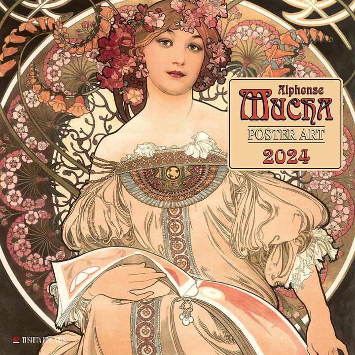Immagine prodotto Alphonse Mucha - Poster Art 2024 (Spagnolo, Inglese, Francese, Olandese, Polacco, Tedesco, Ceco, Italiano)