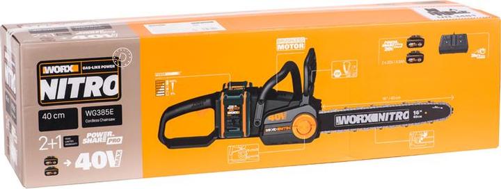 Actual product image Worx WG385E (Battery chain saw)