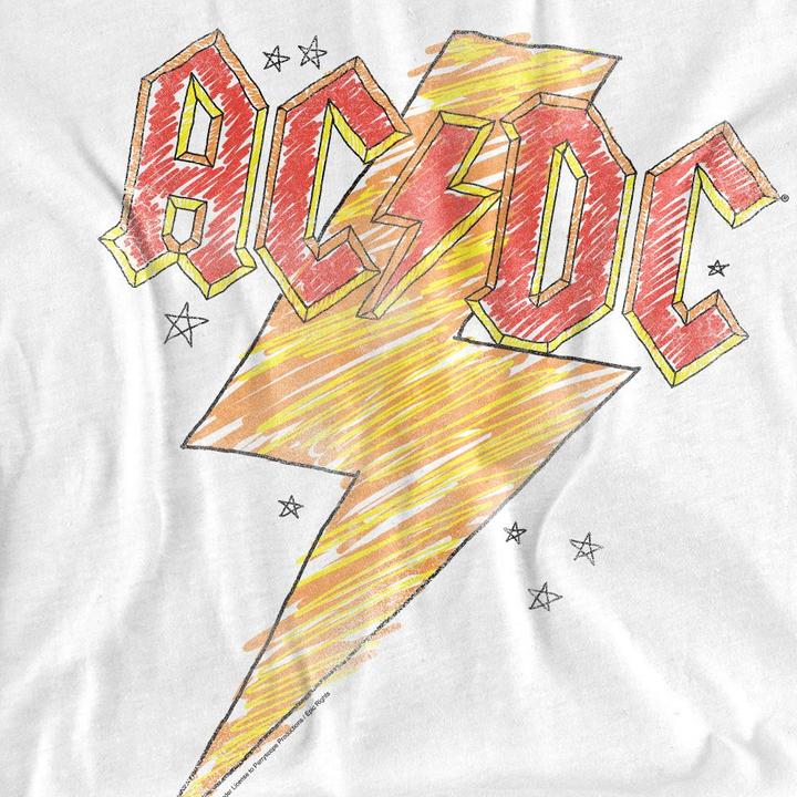 Actual product image AC/DC Unisex Adult Sketch Bolt T-Shirt (L)