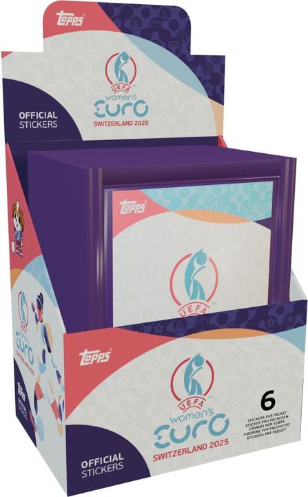 Image du produit Topps Women's Euro 2025 Sticker Displaybox (Affichage du booster)