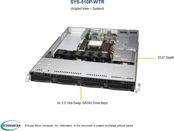 Produktbild Supermicro UP SuperServer 510P-WTR
