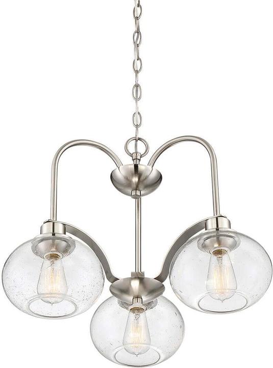 Produktbild Elstead Lighting Trilogy Kronleuchter E27 3-fach Nickel gebürstet (56 cm)