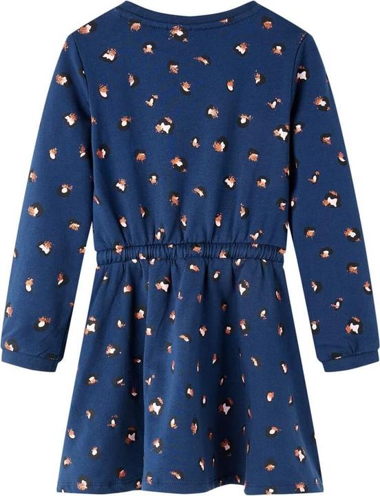 Image du produit VidaXL Robe enfant manches longues bleu marine 128,Matériau : 95 (128)