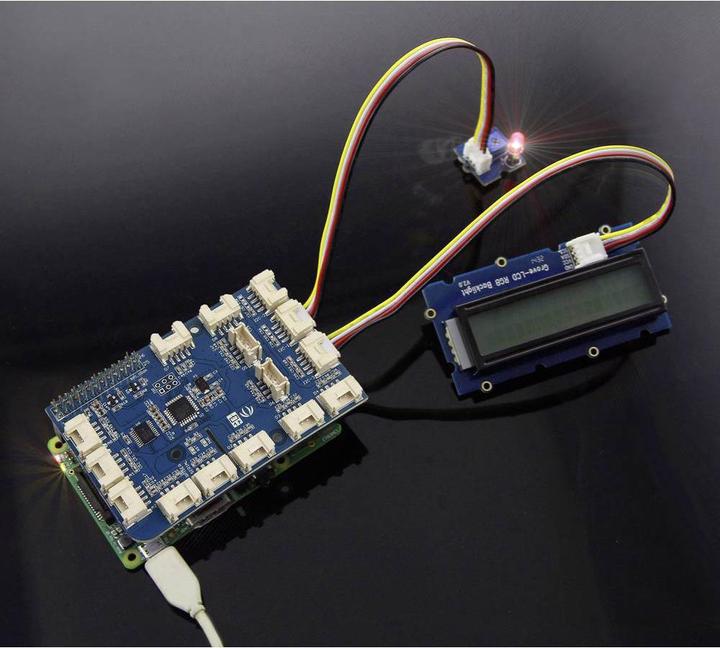 Actual product image Seeed Studio RPI GROVE+ START - Raspberry Pi - GrovePi+ Starter Kit