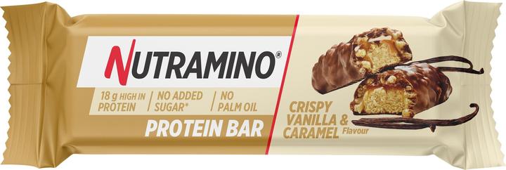 Actual product image Nutramino Crispy Proteinbar Vanilla & Caramel (12x64g) (Vanilla, 12 pcs., 660 g)