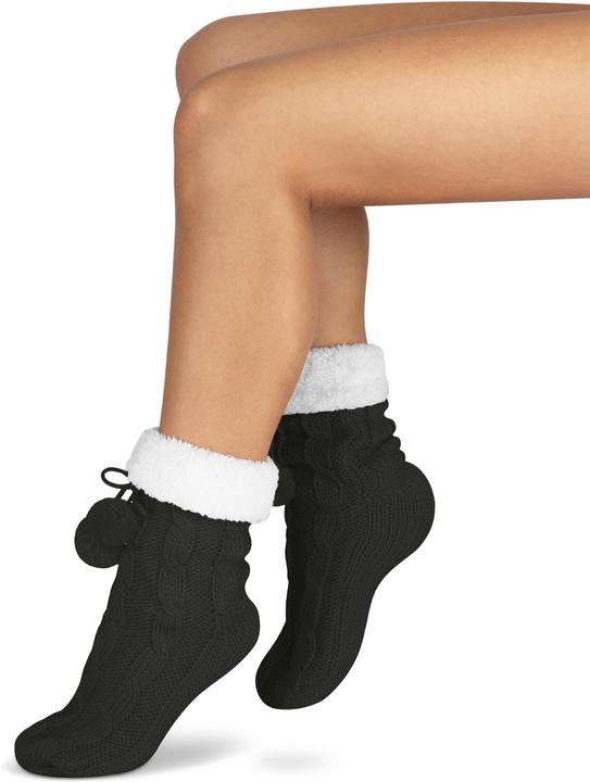 Image du produit Normani Chaussons en tricot avec pompon et ABS (Une unité par pack, 40 - 44)