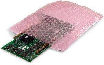 Image du produit Transpak Sacs à bulles antistatiques Dimensions 200x300mm Epaisseur 100µ fossettes roses à l'extérieur de la (1 x)