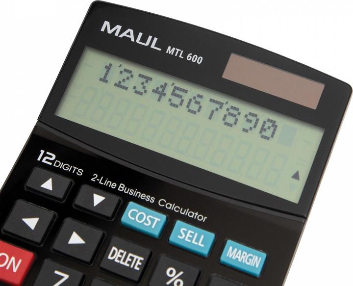 Produktbild Maul Taschenrechner MTL600 Schwarz (Batterien)